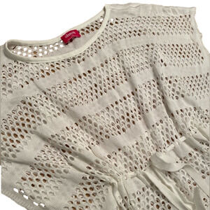 White Shasa Cutout Swimsuit Coverup Size Large